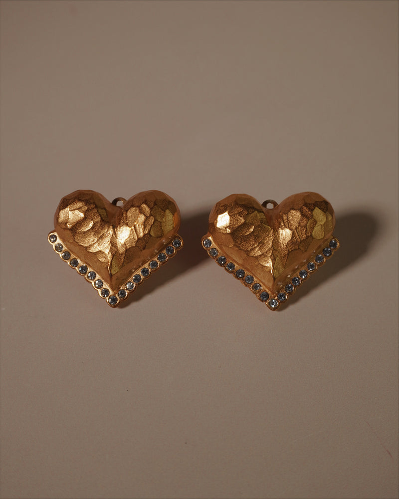 Vintage Rochas Heart Clip Ons