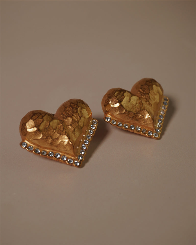 Vintage Rochas Heart Clip Ons