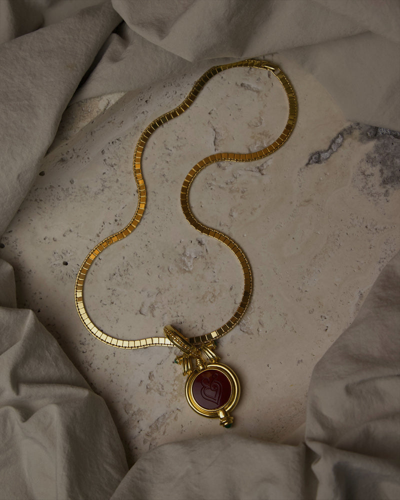 Vintage Reversible Pendant Necklace