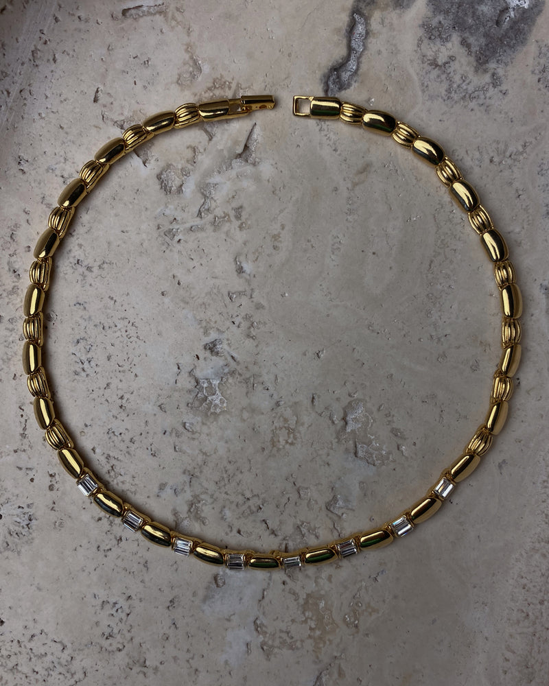 Vintage Segmented Rhinestone Necklace