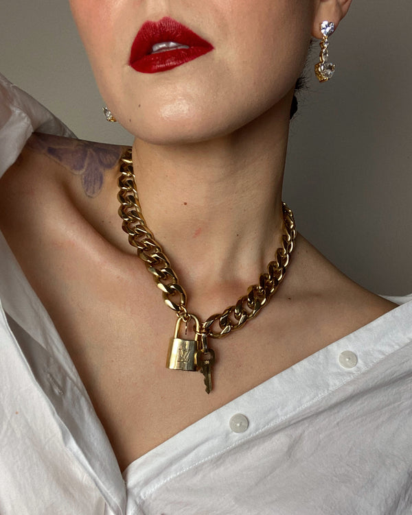 Siouxsie LV Padlock Necklace