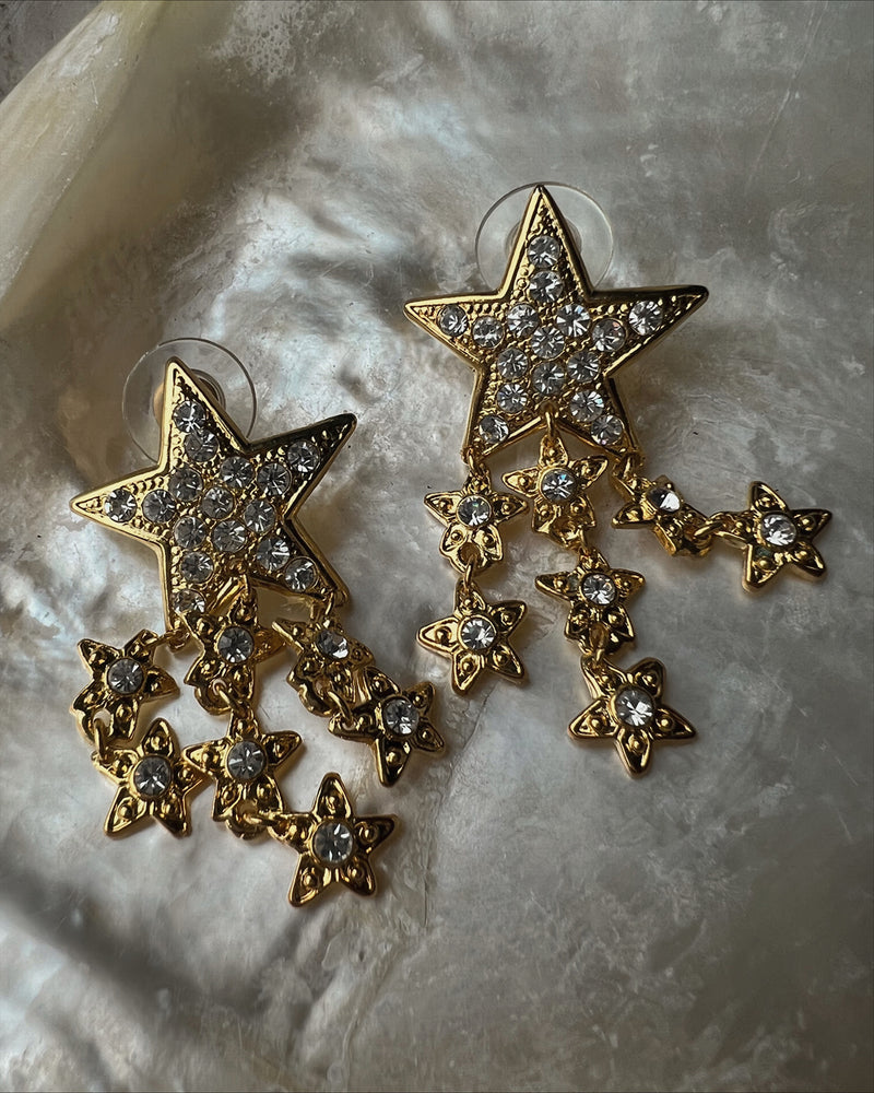 Vintage Star Dangle Earrings
