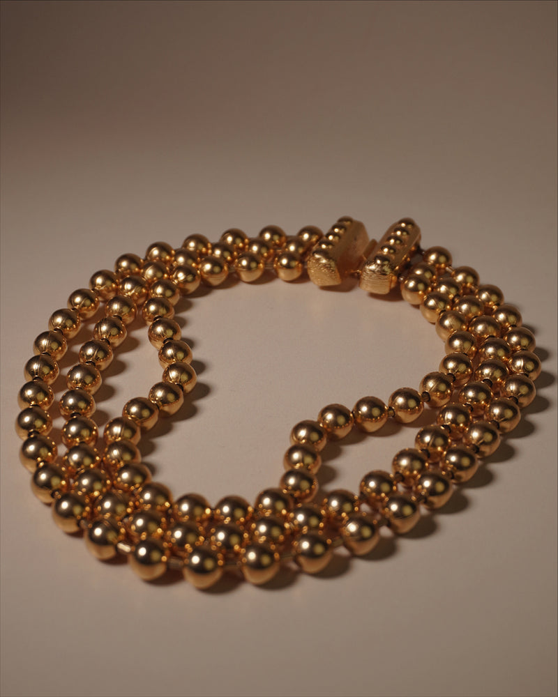 Vintage Triple Ball Chain Necklace