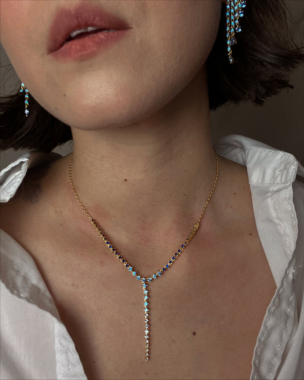 Tegan Necklace (Blue)