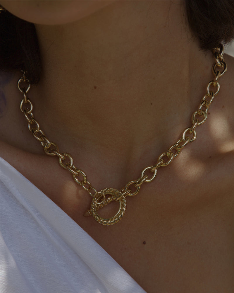 Vintage Toggle Link Necklace