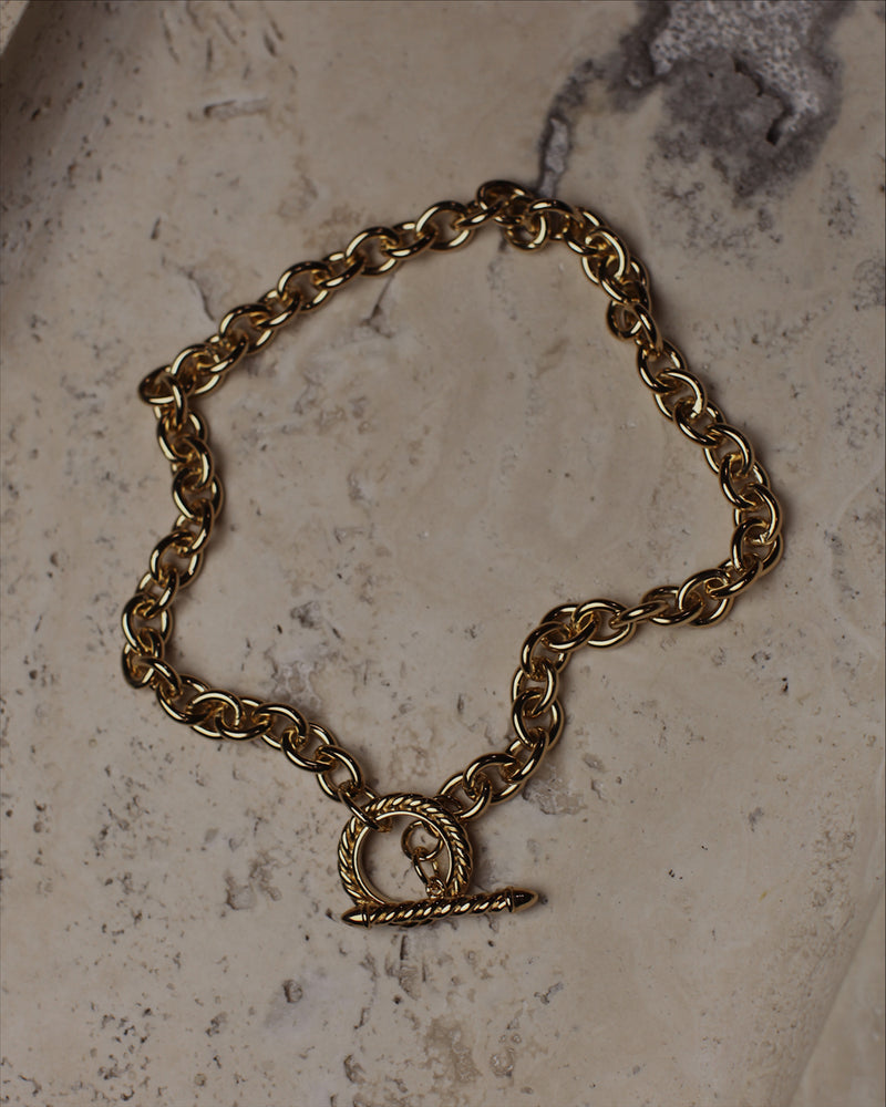 Vintage Toggle Link Necklace