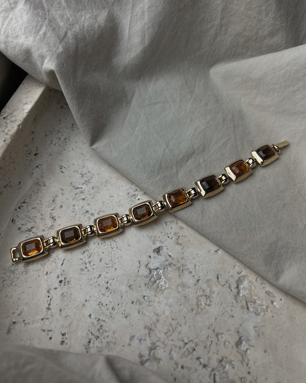 Vintage Topaz Link Bracelet