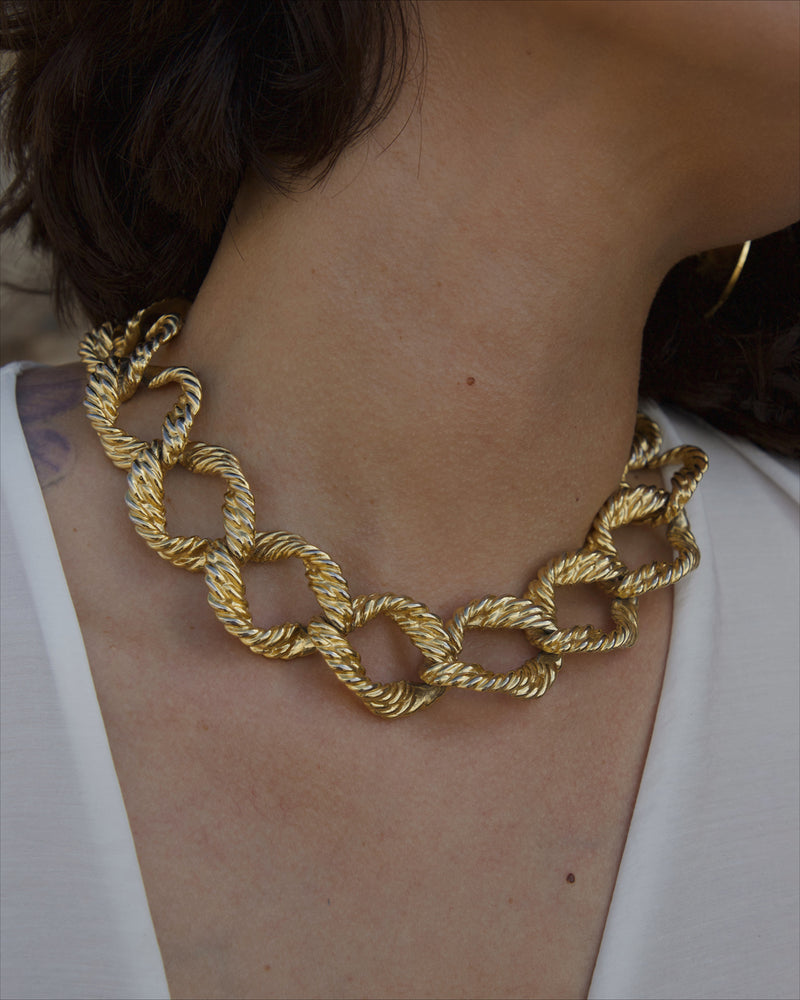 Vintage Twisted Link Necklace