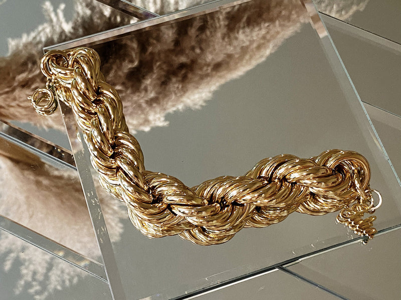 Vintage Oversized Rope Chain Bracelet