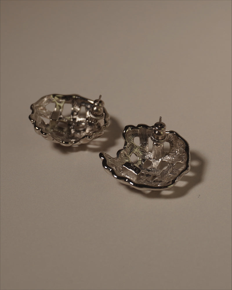 Vintage Woven Silver Earrings