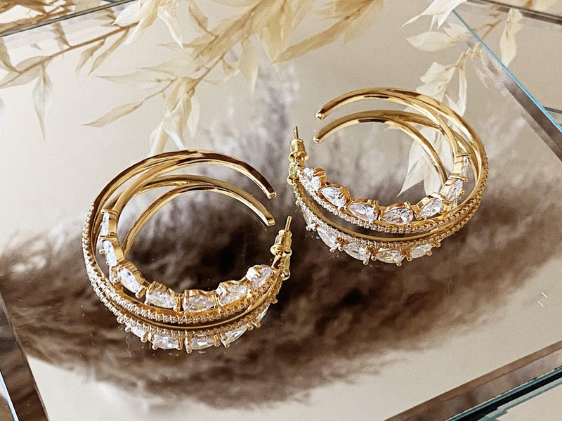 Mimi Double Hoops Gold